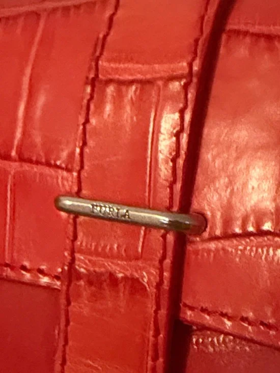 Furla Croc-Embossed Leather Shoulder Bag - Picture 5 of 7